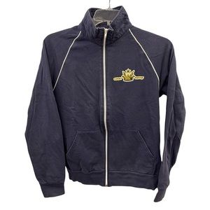 STANDARD AMERICAN Gipsy Kings Graphic Zip Front Track Jacket Black Medium